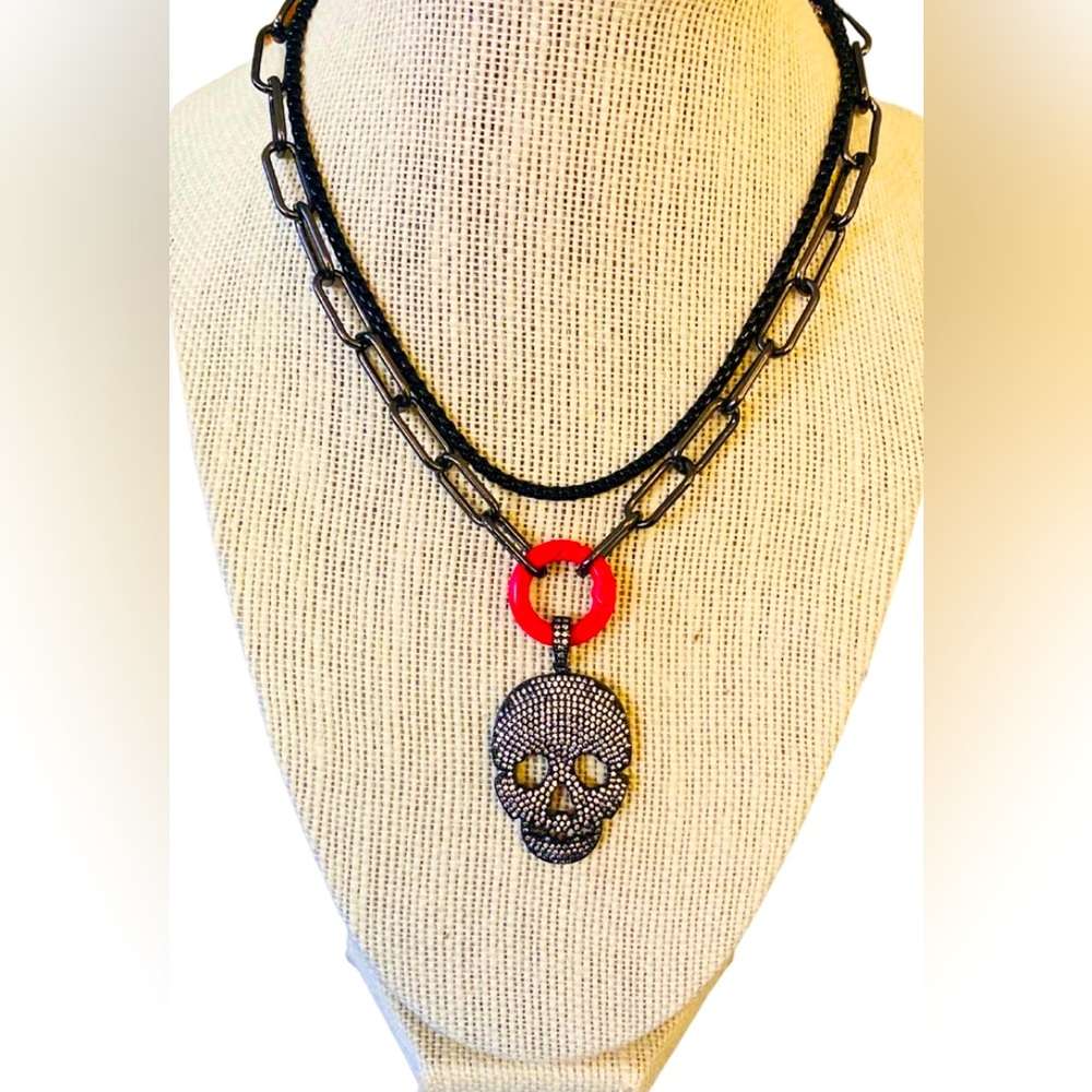 Skull Candy Layered Necklaces by Lauren Kenzie